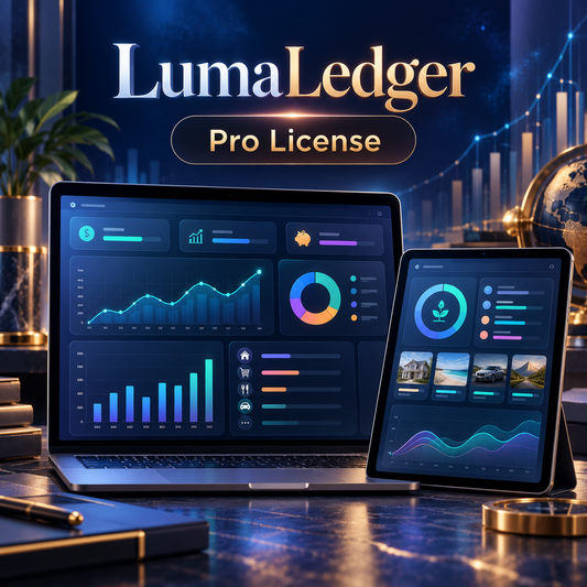 LumaLedger Budget Studio | Pro License digital budgeting dashboard cover